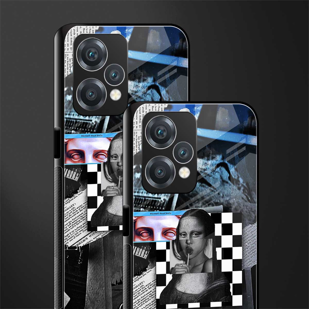 aesthetic mona lisa art back phone cover | glass case for oneplus nord ce 2 lite 5g