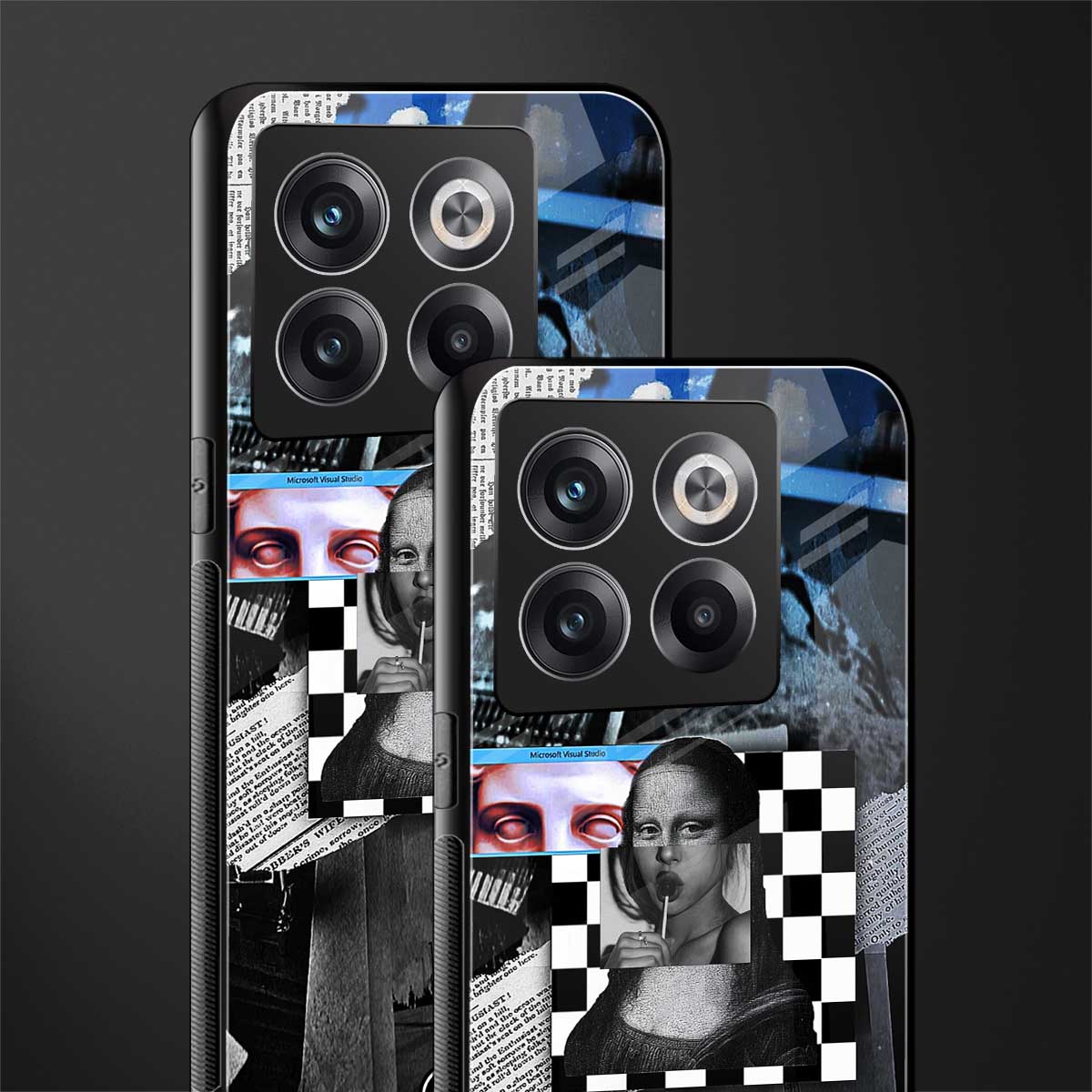 aesthetic mona lisa art back phone cover | glass case for oneplus 10t