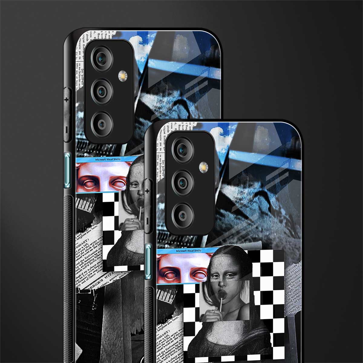 aesthetic mona lisa art back phone cover | glass case for samsung galaxy f23 5g