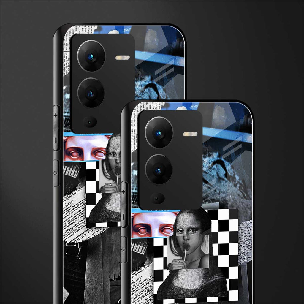 aesthetic mona lisa art back phone cover | glass case for vivo v25 pro 5g