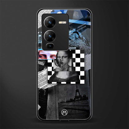 aesthetic mona lisa art back phone cover | glass case for vivo v25 pro 5g