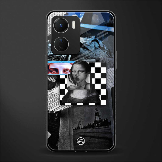 aesthetic mona lisa art back phone cover | glass case for vivo y16