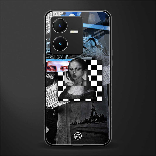 aesthetic mona lisa art back phone cover | glass case for vivo y22
