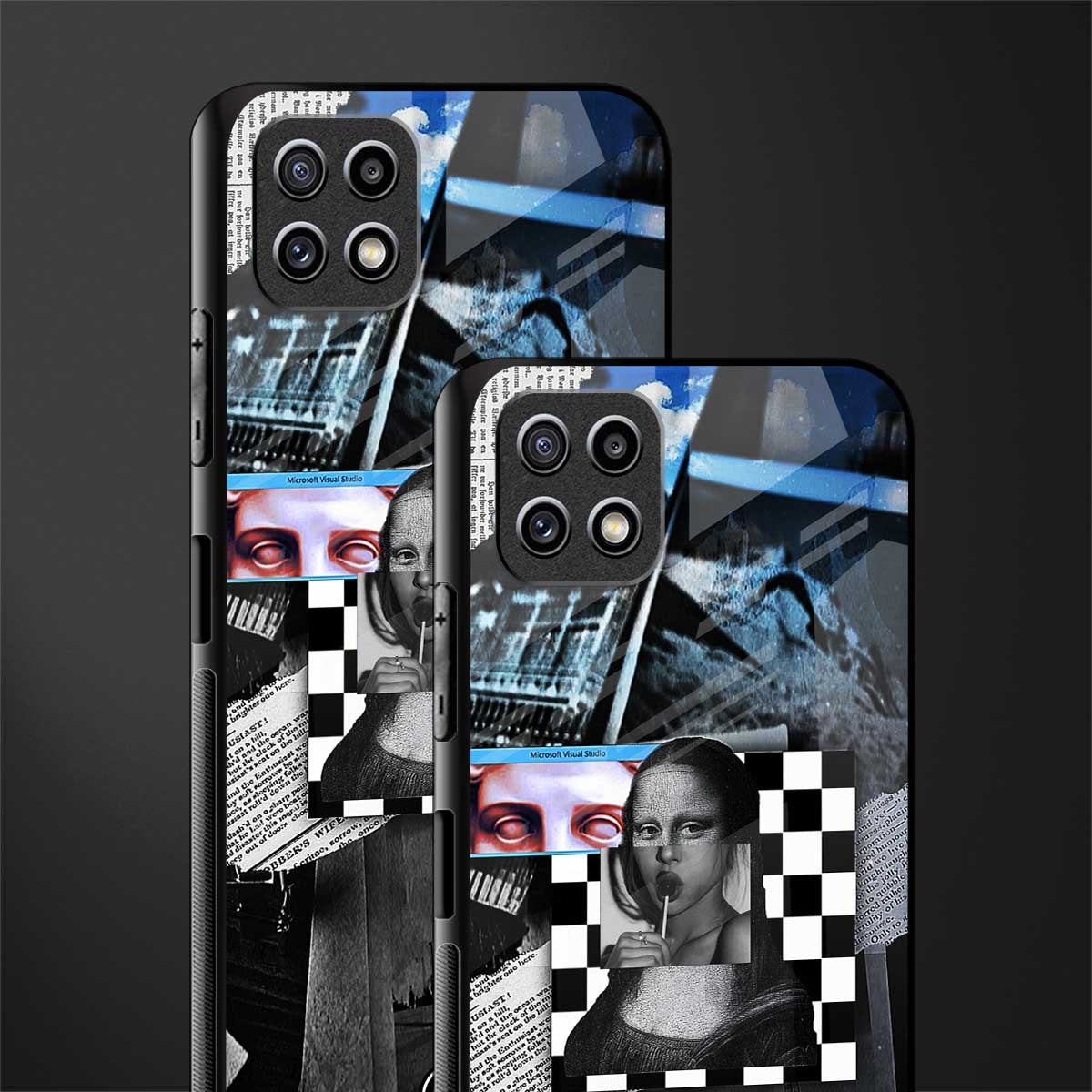 aesthetic mona lisa art back phone cover | glass case for samsung galaxy f42