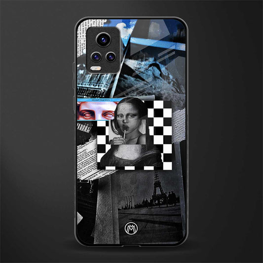 aesthetic mona lisa art back phone cover | glass case for vivo v21e 4g