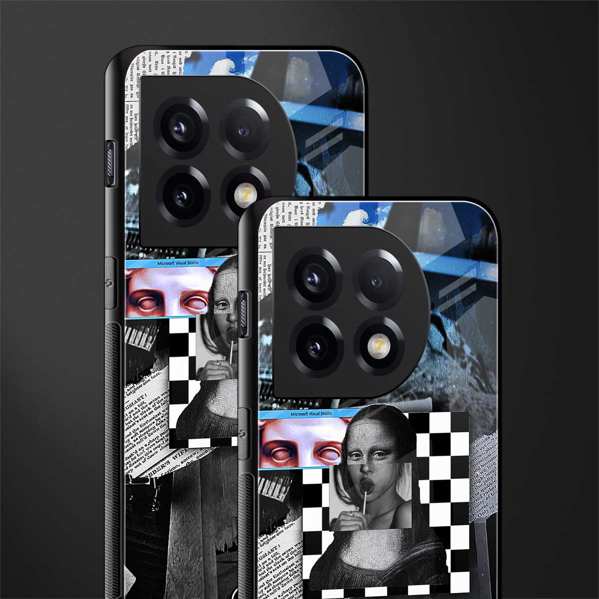 aesthetic mona lisa art back phone cover | glass case for oneplus 11