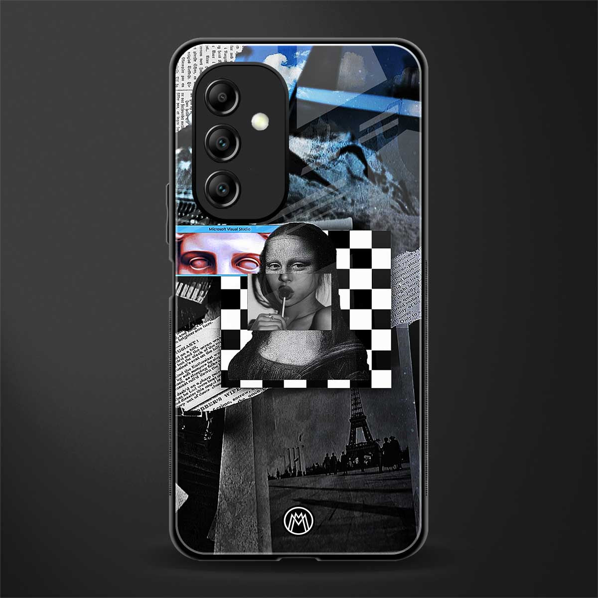 aesthetic mona lisa art back phone cover | glass case for samsung galaxy a14 5g
