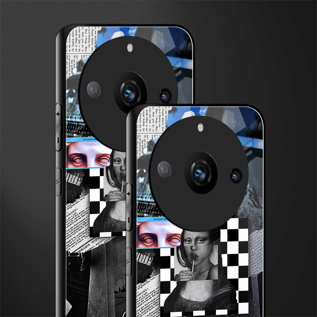 aesthetic mona lisa art back phone cover | glass case for realme 11 pro 5g