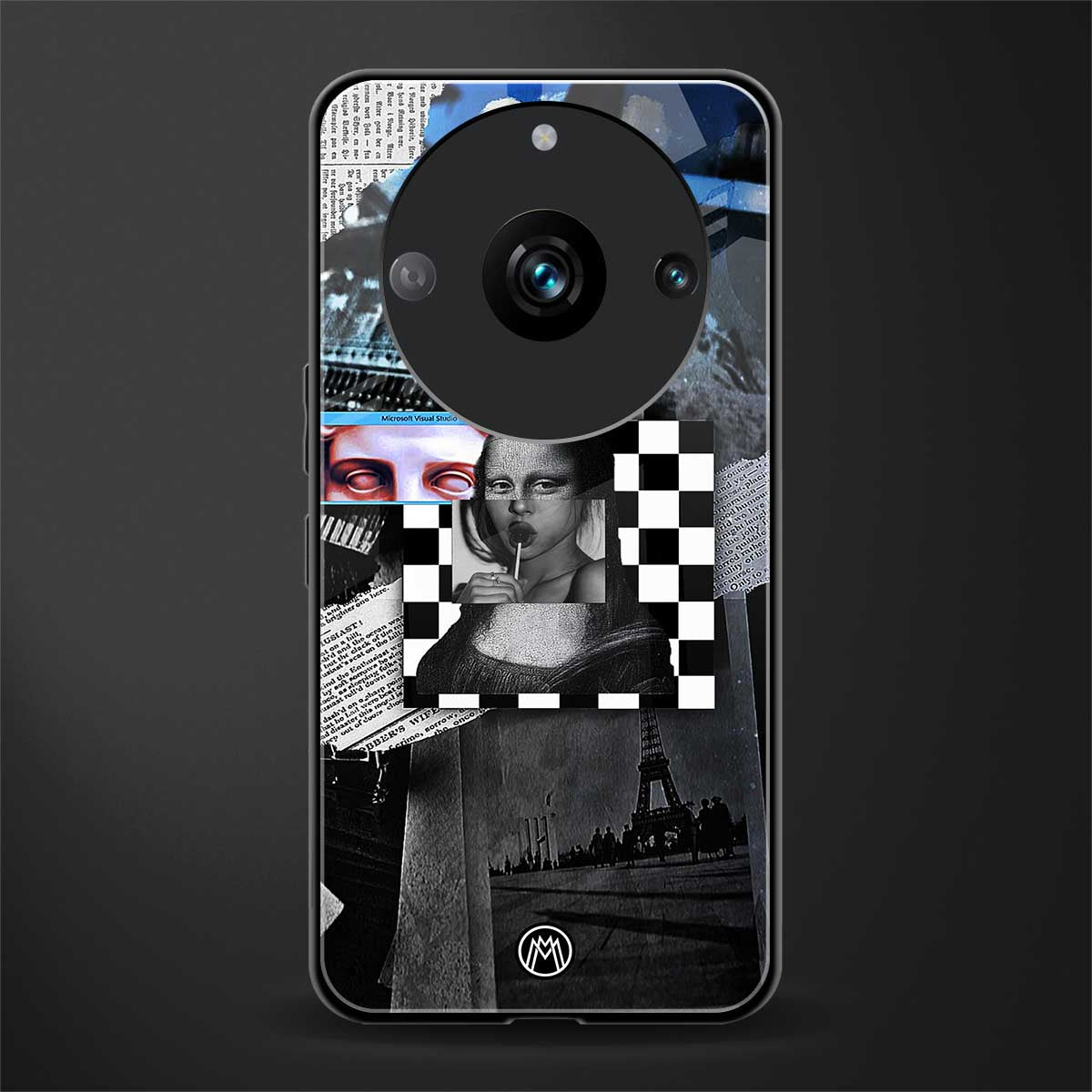 aesthetic mona lisa art back phone cover | glass case for realme 11 pro 5g