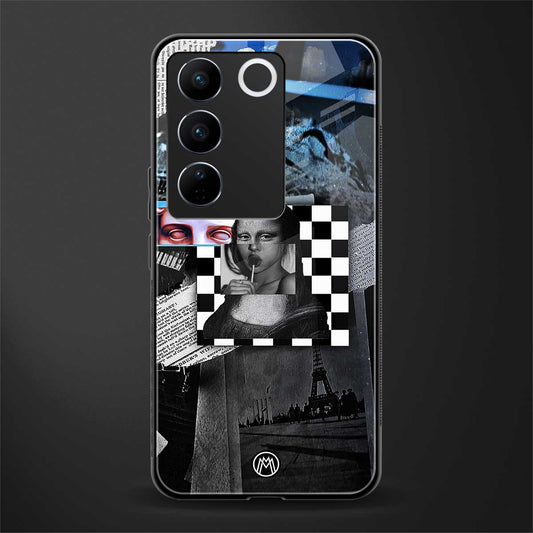 aesthetic mona lisa art back phone cover | glass case for vivo v27 pro 5g