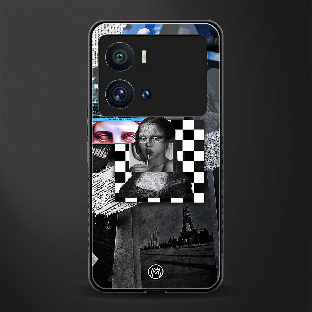 aesthetic mona lisa art back phone cover | glass case for iQOO 9 Pro