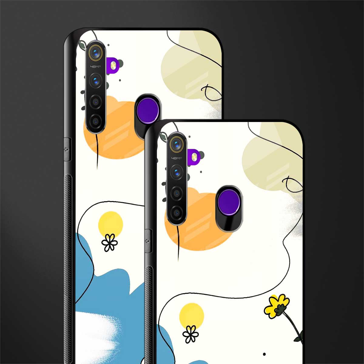 aesthetic pastel forest glass case for realme 5 pro image-2