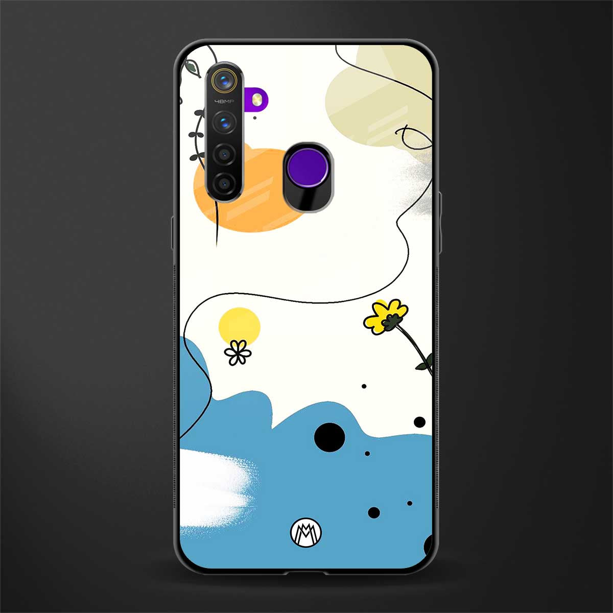 aesthetic pastel forest glass case for realme 5 image