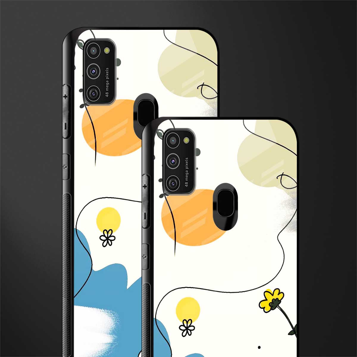 aesthetic pastel forest glass case for samsung galaxy m21 image-2