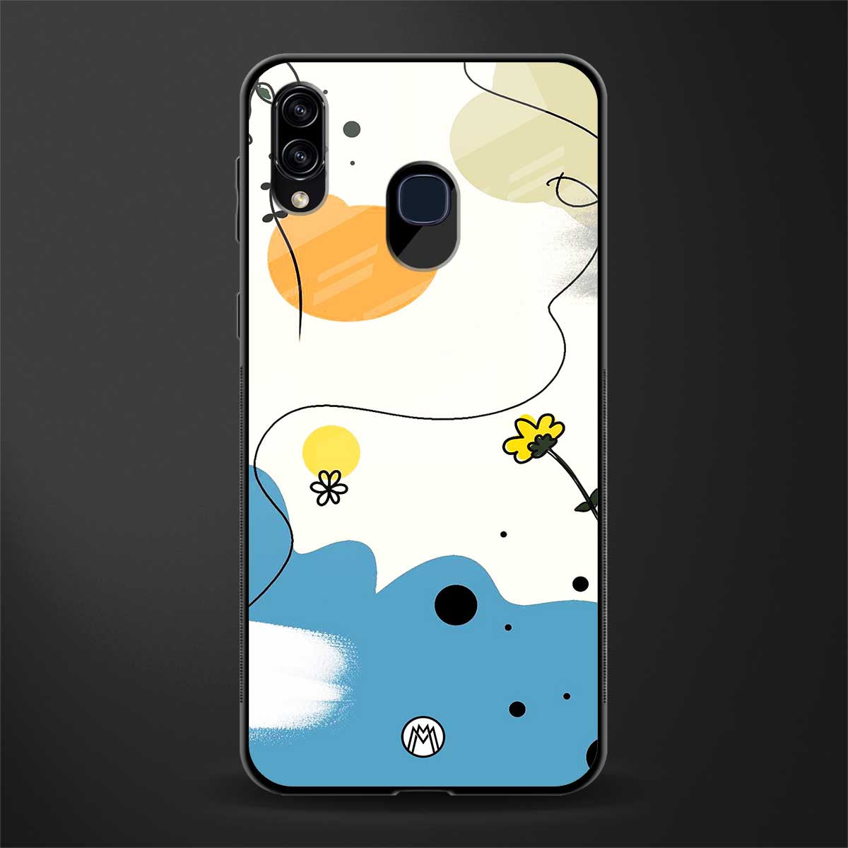 aesthetic pastel forest glass case for samsung galaxy a20 image