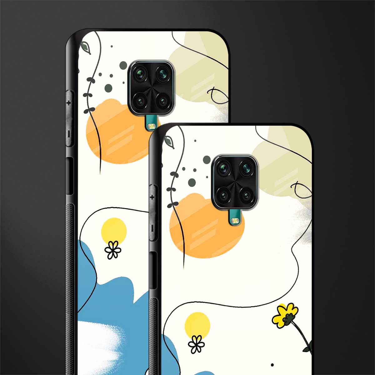 aesthetic pastel forest glass case for redmi note 9 pro image-2