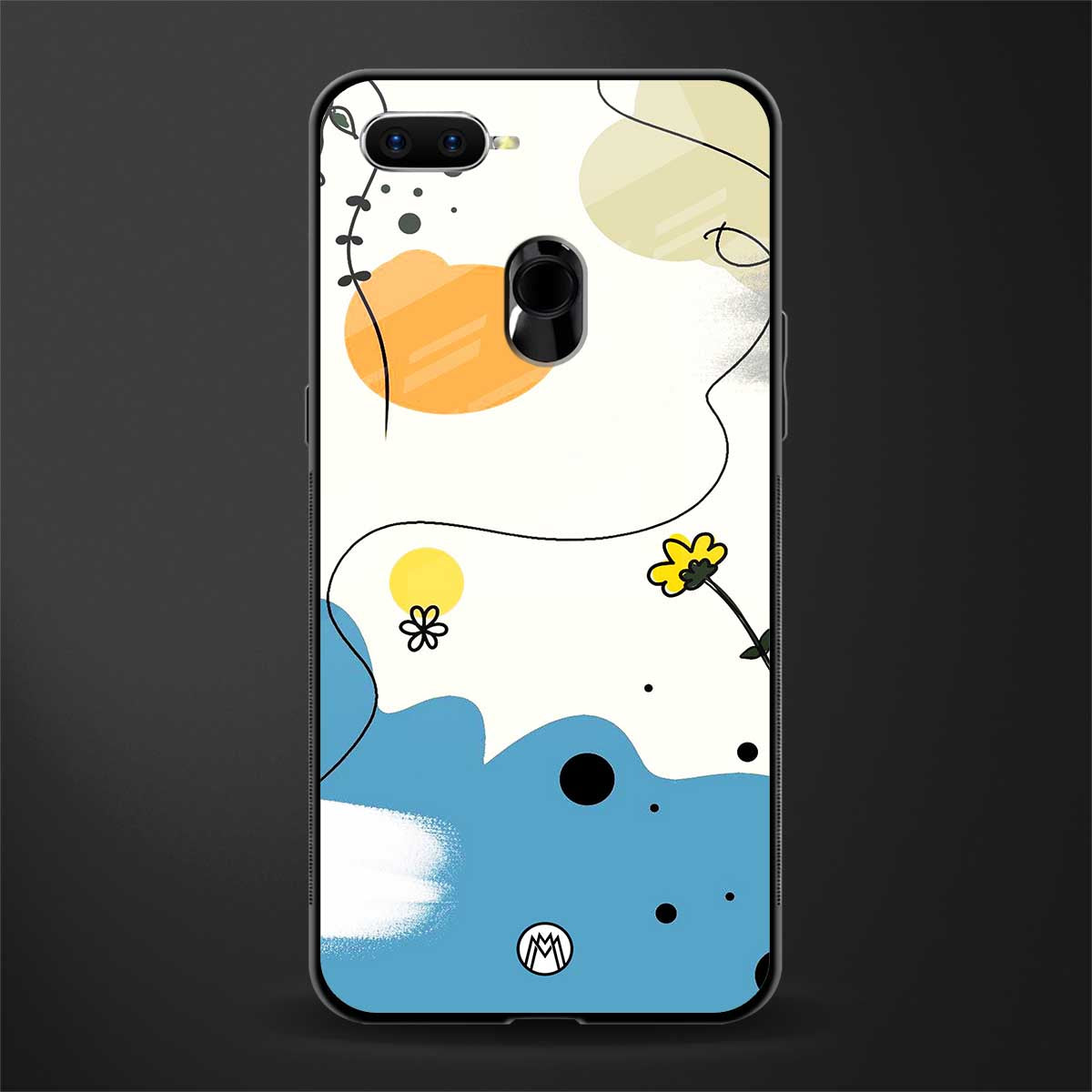 aesthetic pastel forest glass case for oppo a7 image