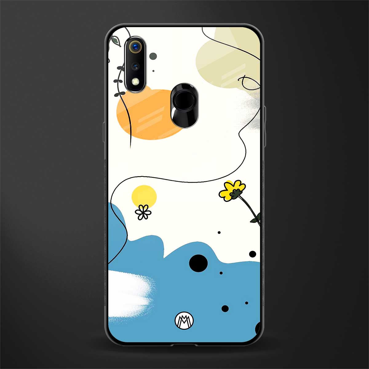 aesthetic pastel forest glass case for realme 3 pro image