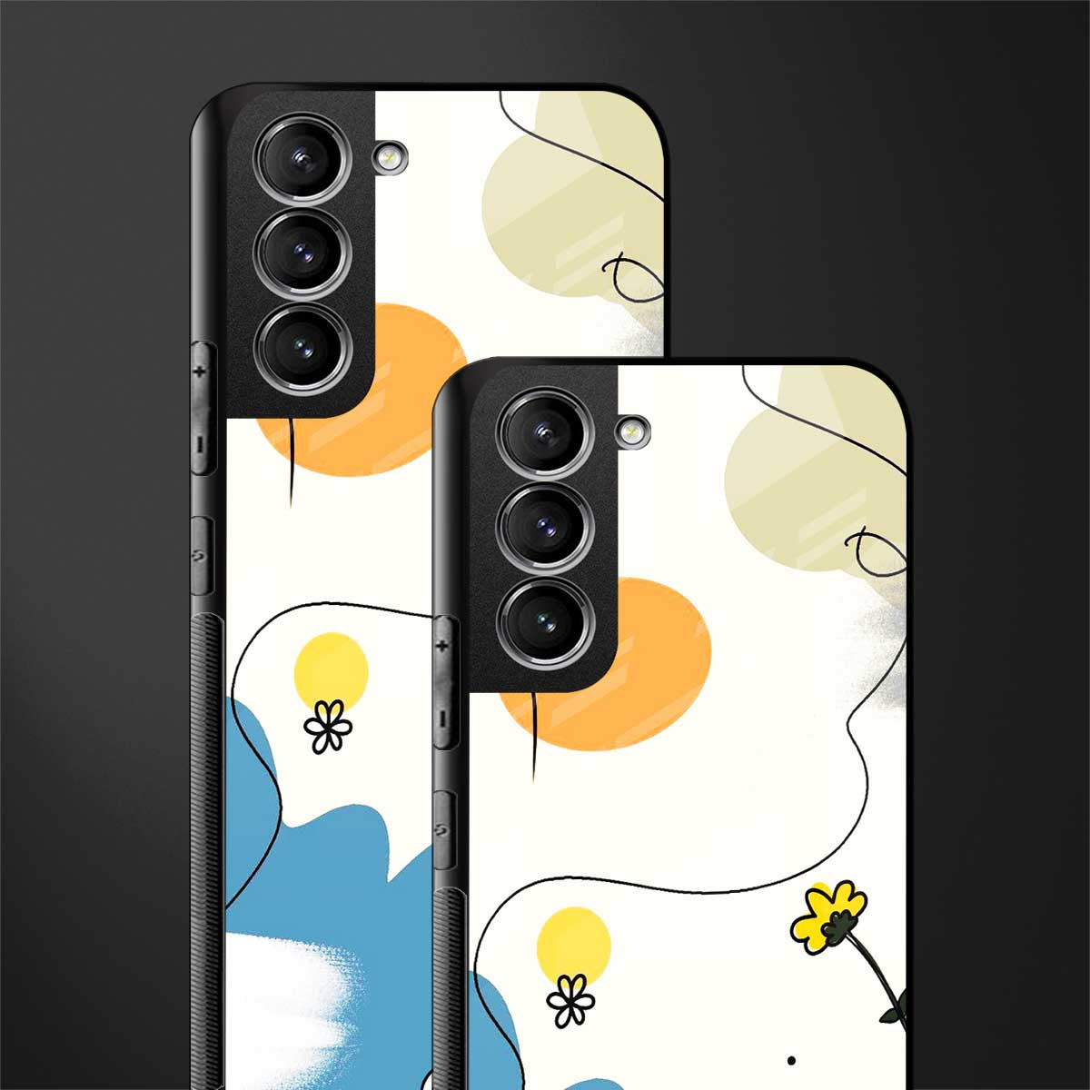 aesthetic pastel forest glass case for samsung galaxy s21 fe 5g image-2