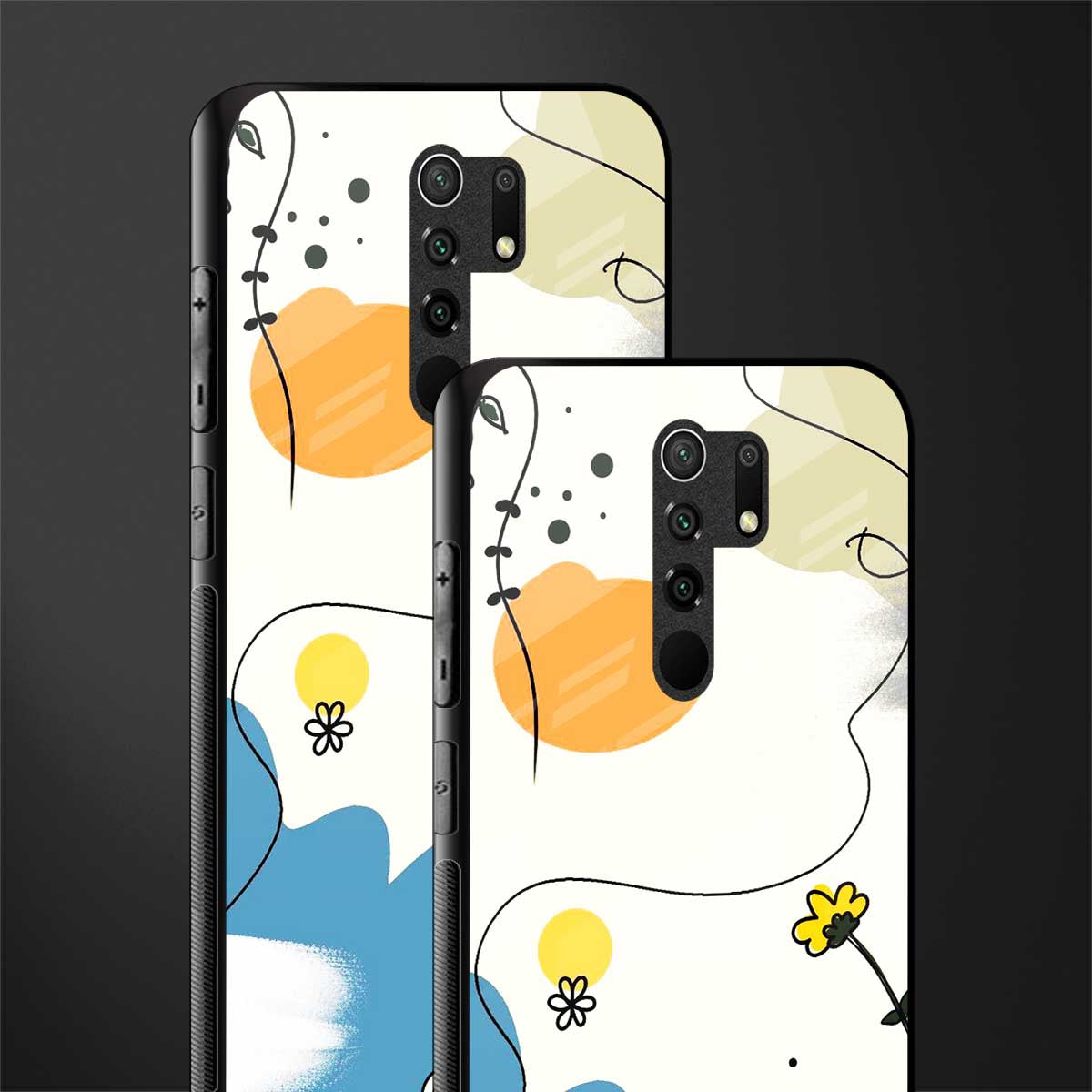 aesthetic pastel forest glass case for redmi 9 prime image-2