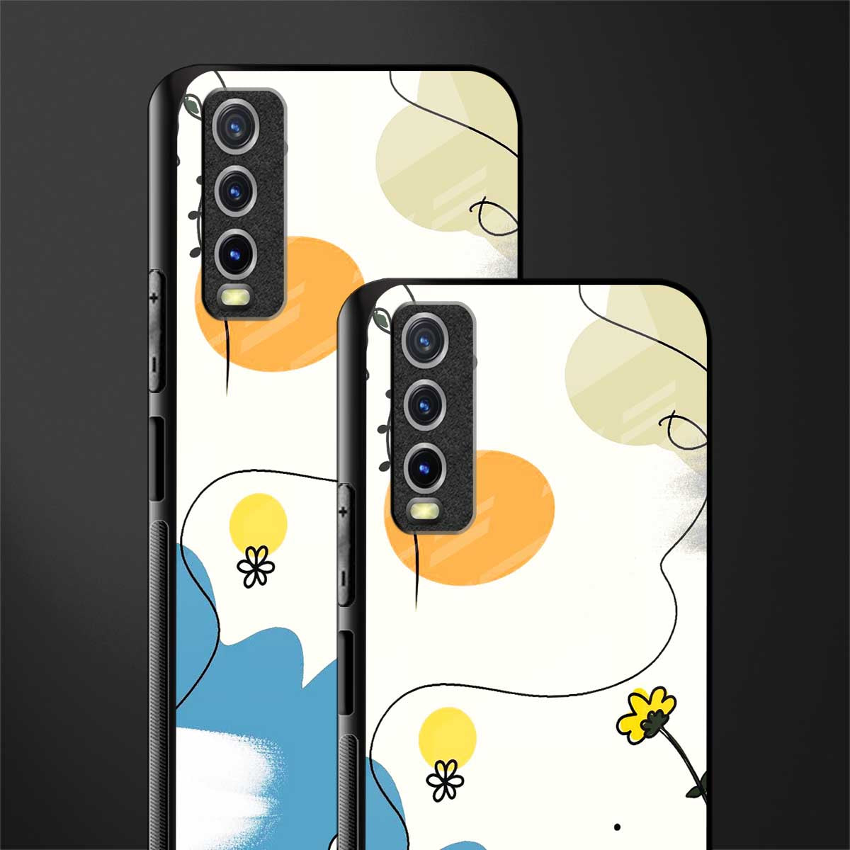 aesthetic pastel forest glass case for vivo y12s image-2