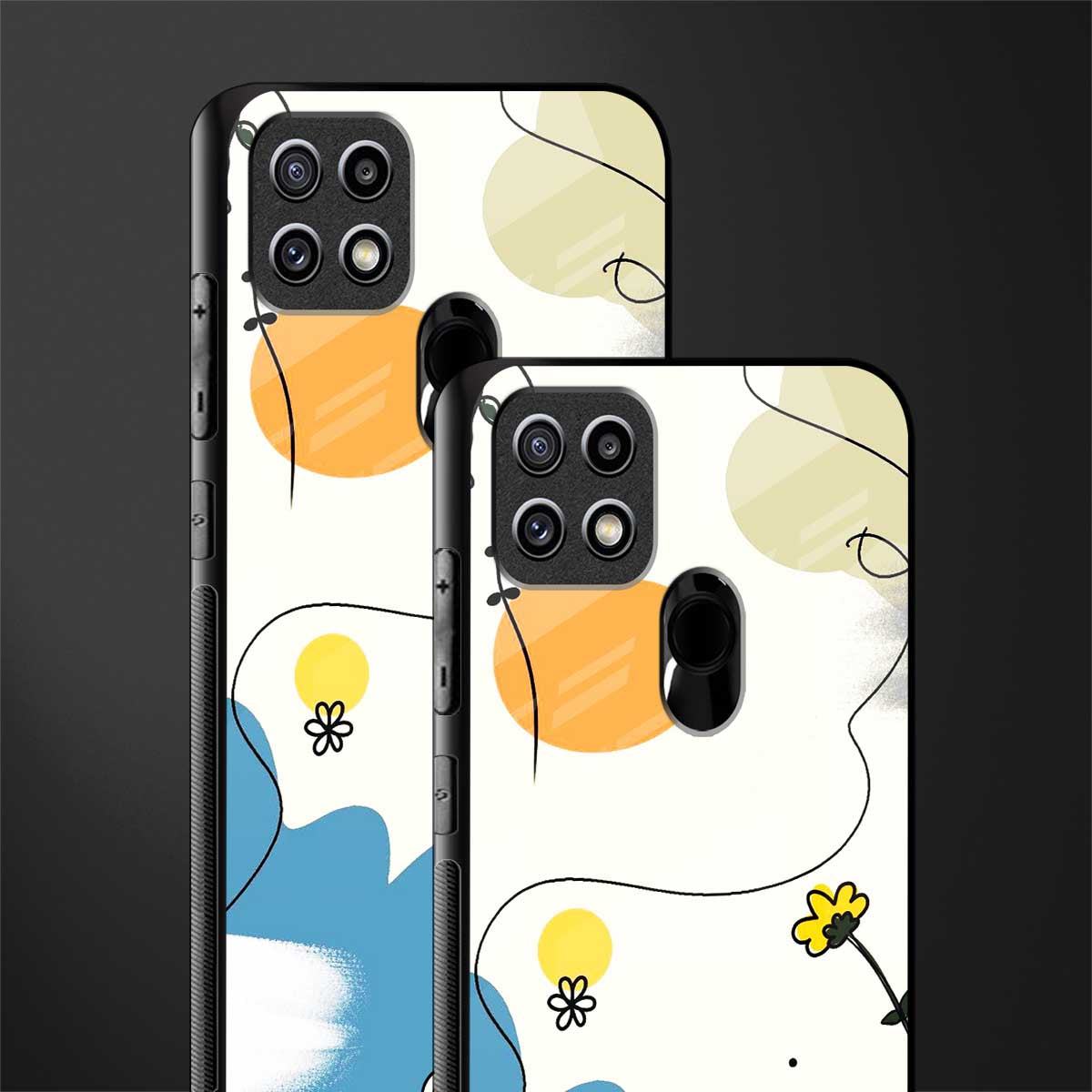 aesthetic pastel forest glass case for oppo a15s image-2