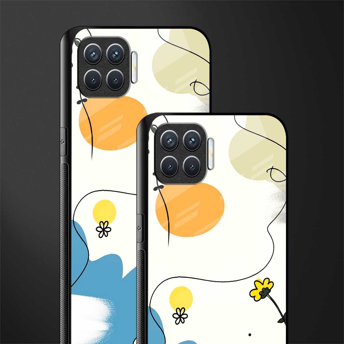 aesthetic pastel forest glass case for oppo f17 pro image-2