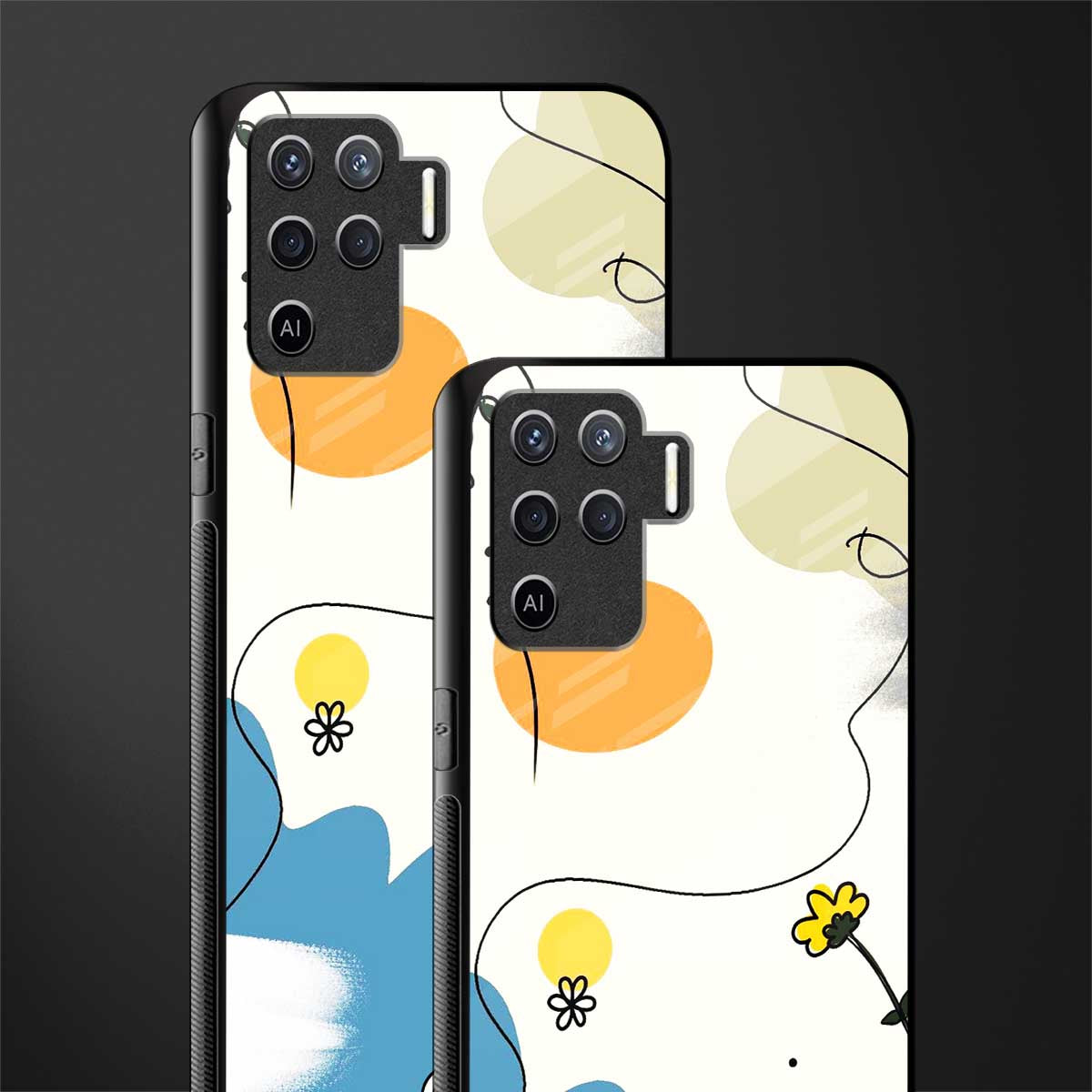 aesthetic pastel forest glass case for oppo f19 pro image-2