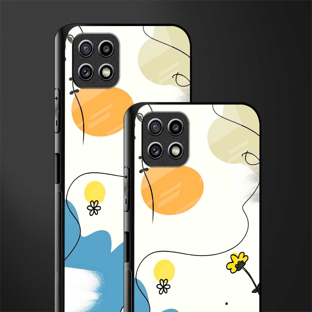 aesthetic pastel forest glass case for samsung galaxy a22 5g image-2