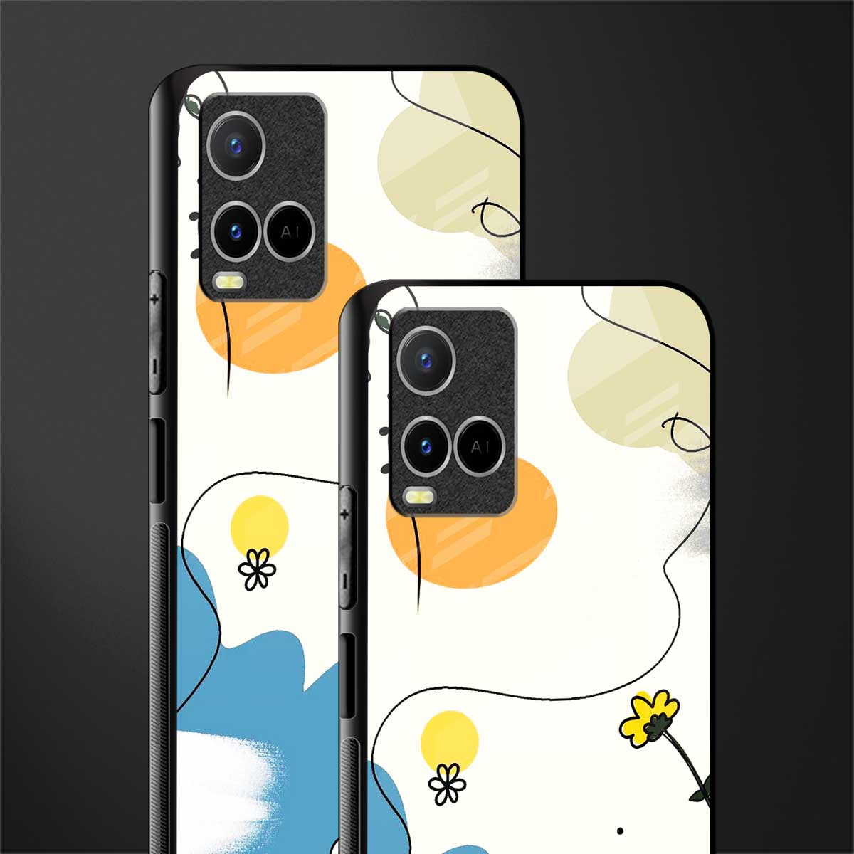 aesthetic pastel forest glass case for vivo y21t image-2