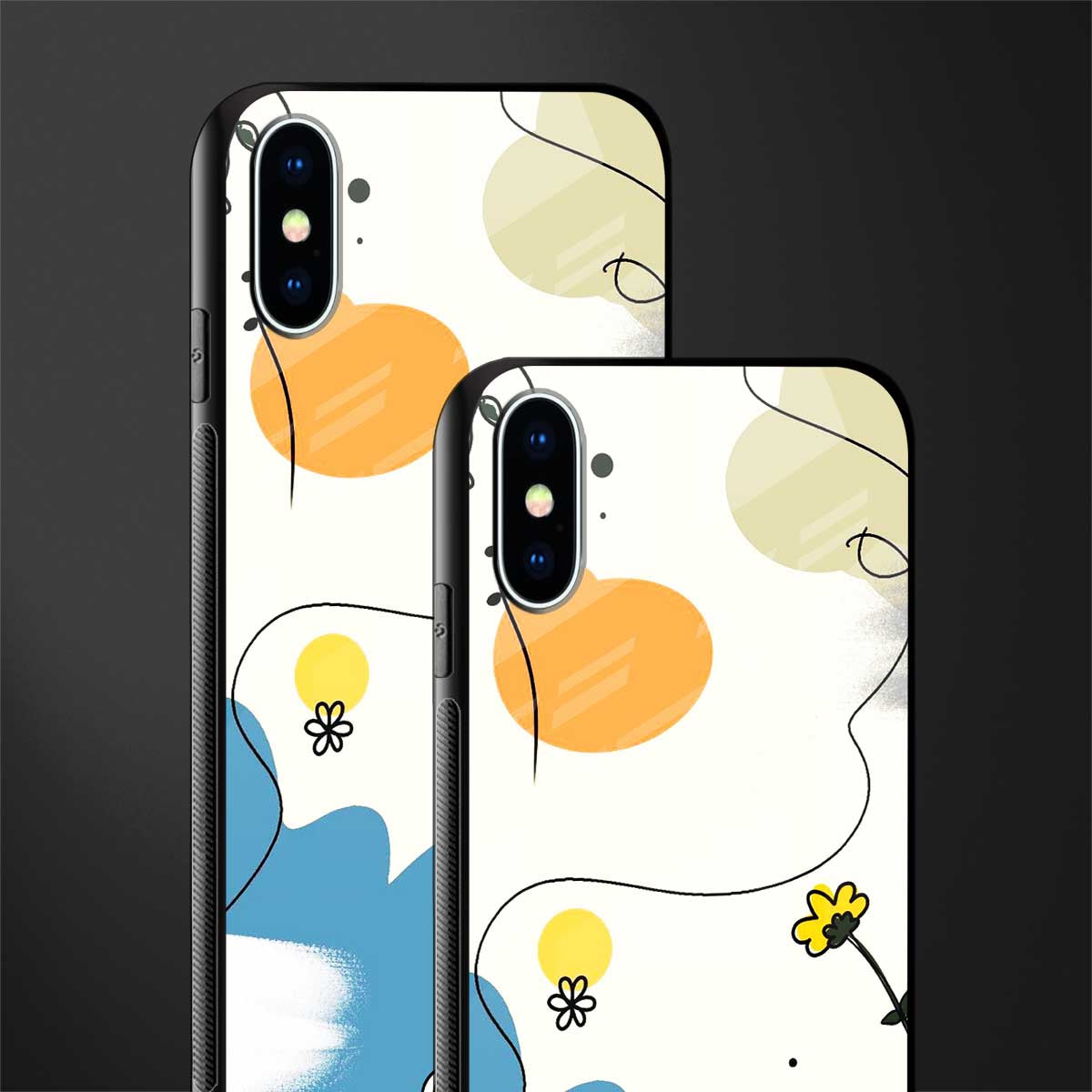 aesthetic pastel forest glass case for iphone xs image-2