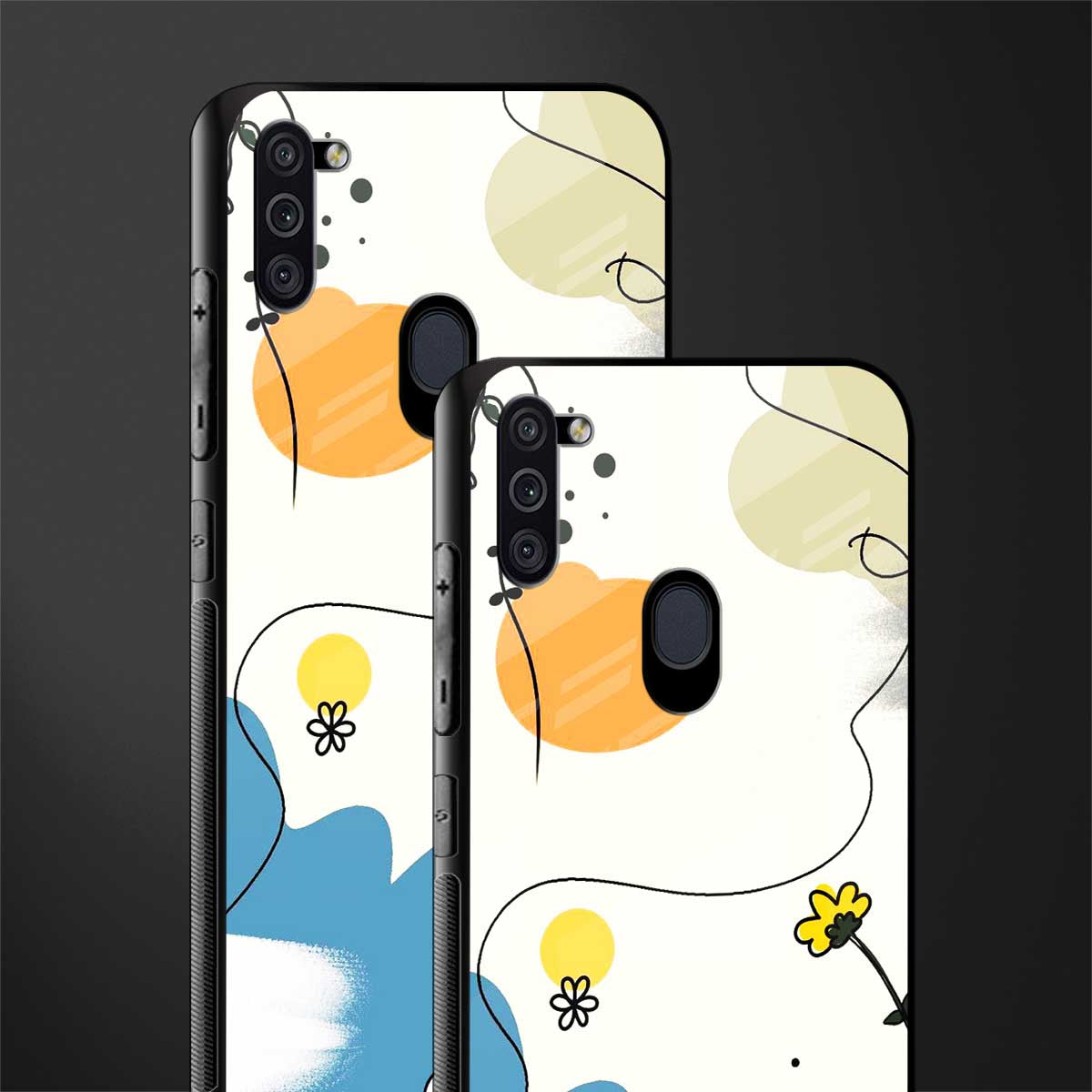 aesthetic pastel forest glass case for samsung galaxy m11 image-2