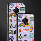 aesthetic stickers purple collage glass case for vivo s1 pro image-2
