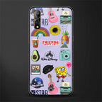 aesthetic stickers purple collage glass case for vivo s1 image