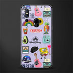 aesthetic stickers purple collage glass case for vivo v15 image