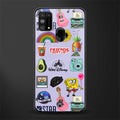 aesthetic stickers purple collage glass case for samsung galaxy m31 prime edition image