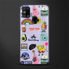 aesthetic stickers purple collage glass case for samsung galaxy f41 image