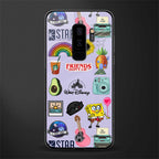 aesthetic stickers purple collage glass case for samsung galaxy s9 plus image