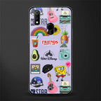 aesthetic stickers purple collage glass case for realme 3 pro image