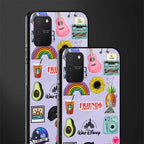 aesthetic stickers purple collage glass case for samsung galaxy s10 lite image-2