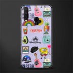 aesthetic stickers purple collage glass case for vivo y17 image
