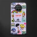 aesthetic stickers purple collage glass case for mi 10i image
