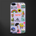 aesthetic stickers purple collage glass case for iphone 8 plus image
