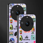 aesthetic stickers purple collage back phone cover | glass case for realme 11 pro 5g