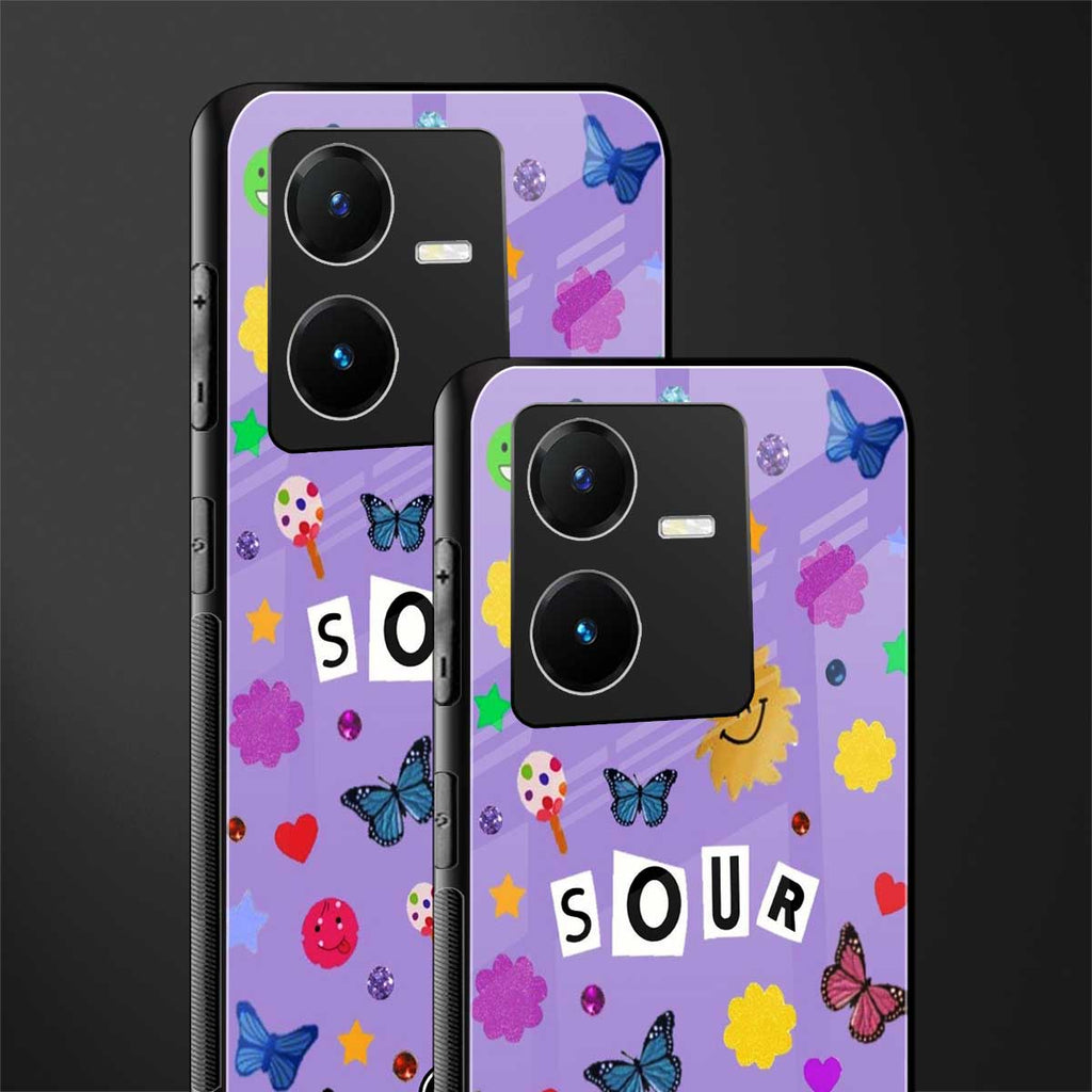 afternoon treat back phone cover | glass case for vivo y22