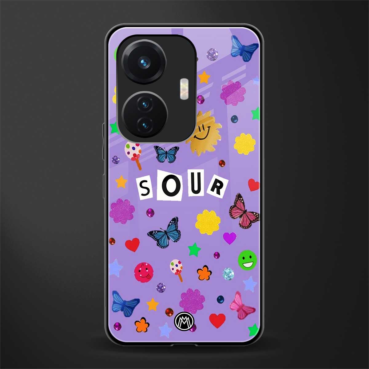 afternoon treat back phone cover | glass case for vivo t1 44w 4g