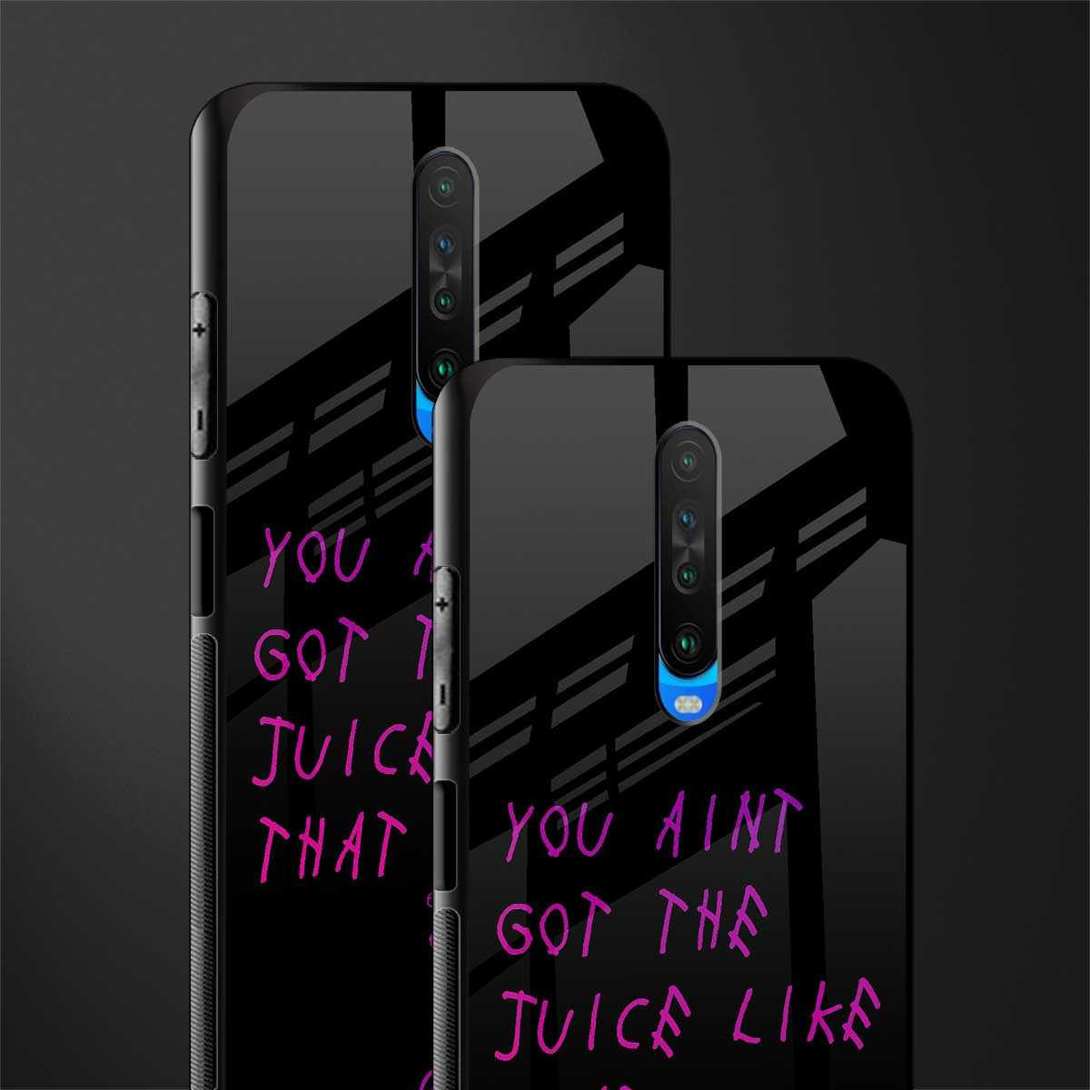 ain't got the juice black edition glass case for poco x2 image-2