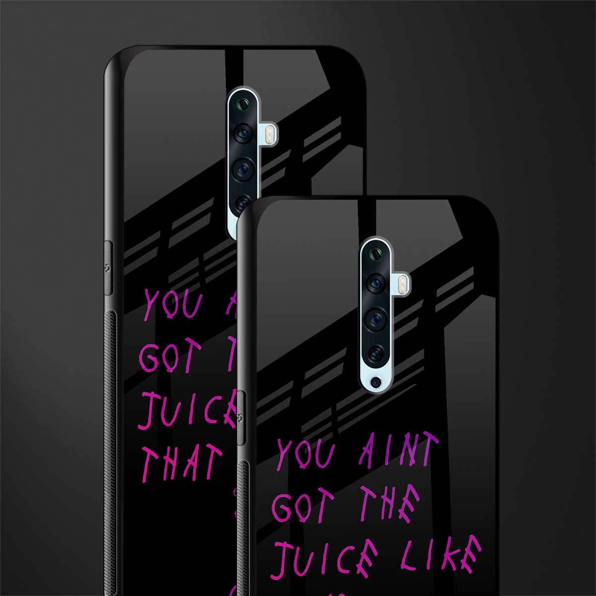 ain't got the juice black edition glass case for oppo reno 2z image-2