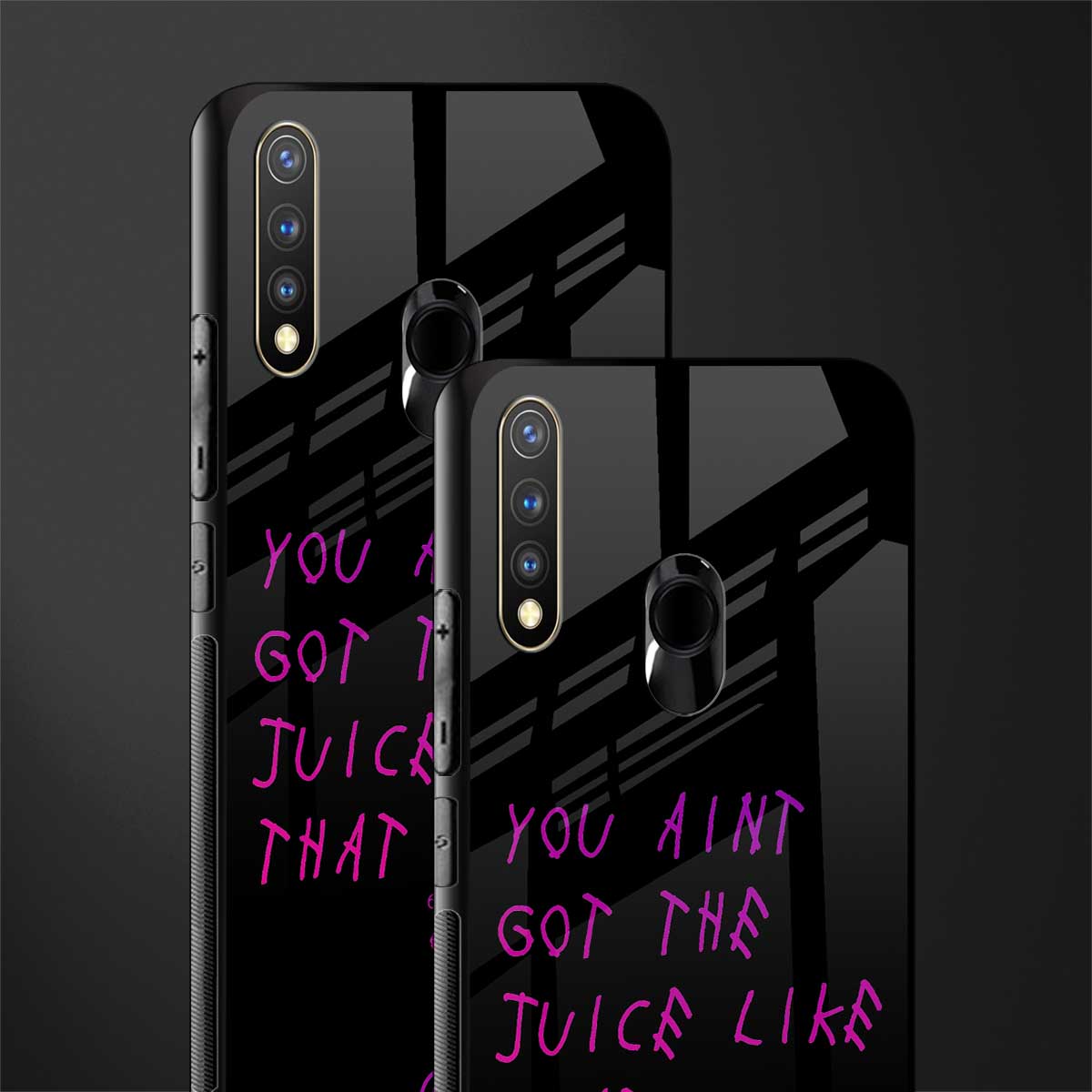 ain't got the juice black edition glass case for vivo y19 image-2