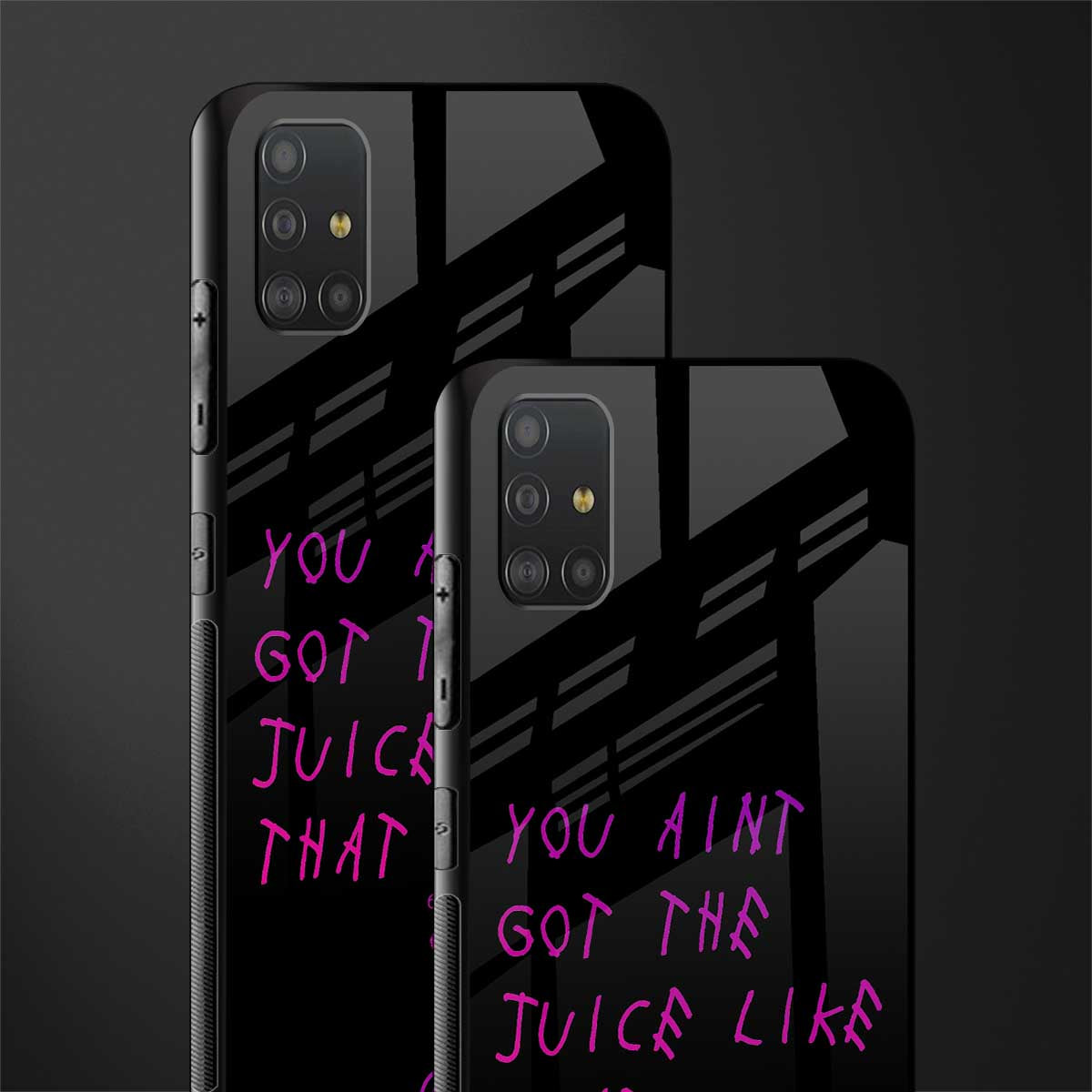 ain't got the juice black edition glass case for samsung galaxy a51 image-2